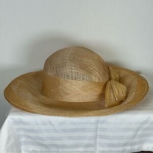 Toucan Collection New York Brimmed Straw Hat Bow Detail Cottagecore Garden Party